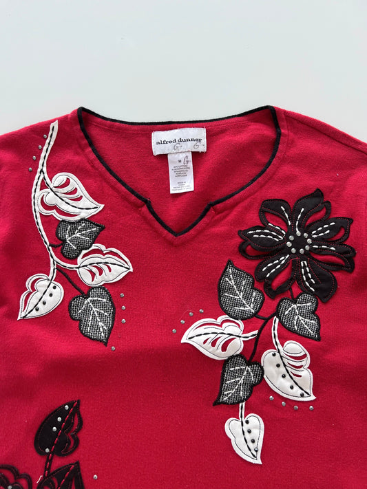 Alfred Dunner Embroidered Sweater-Bust 44