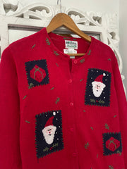 The Quacker Factory Embroidered Christmas Sweater-Bust 40