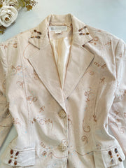 Vintage Embroidered Corduroy Blazer-Chest 46