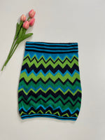 Load image into Gallery viewer, BLUE &amp; GREEN TWEED SKIRT - WAIST 26 TO 30
