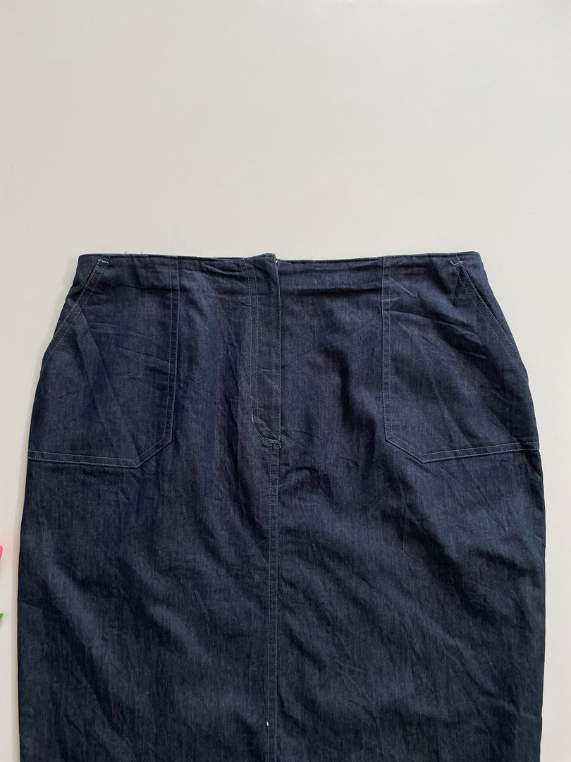 MIDNIGHT BLUE DENIM SKIRT - WAIST 32