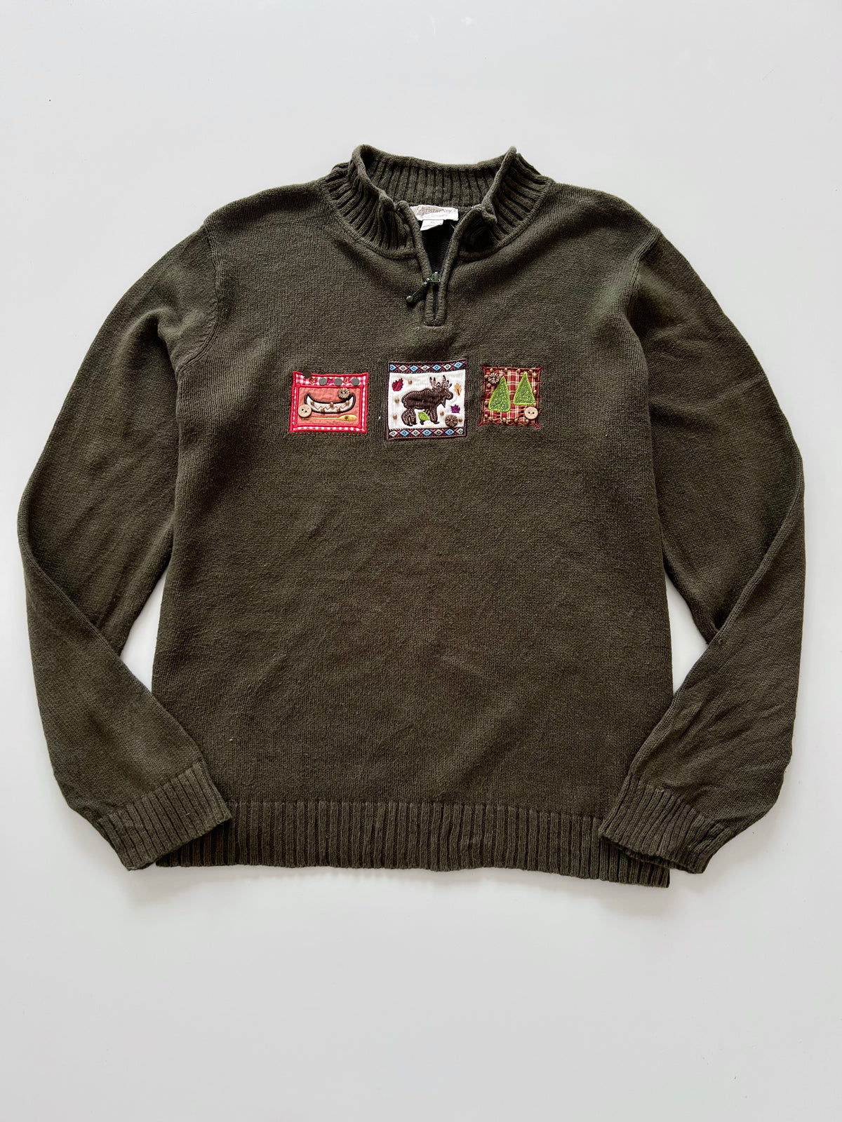 Christopher&Banks Embroidered Christmas Sweater-Bust 46