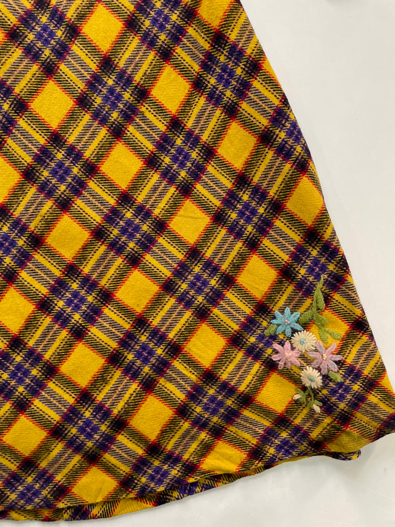 Vintage Warm Embroidered Tweed Skirt-Waist 26