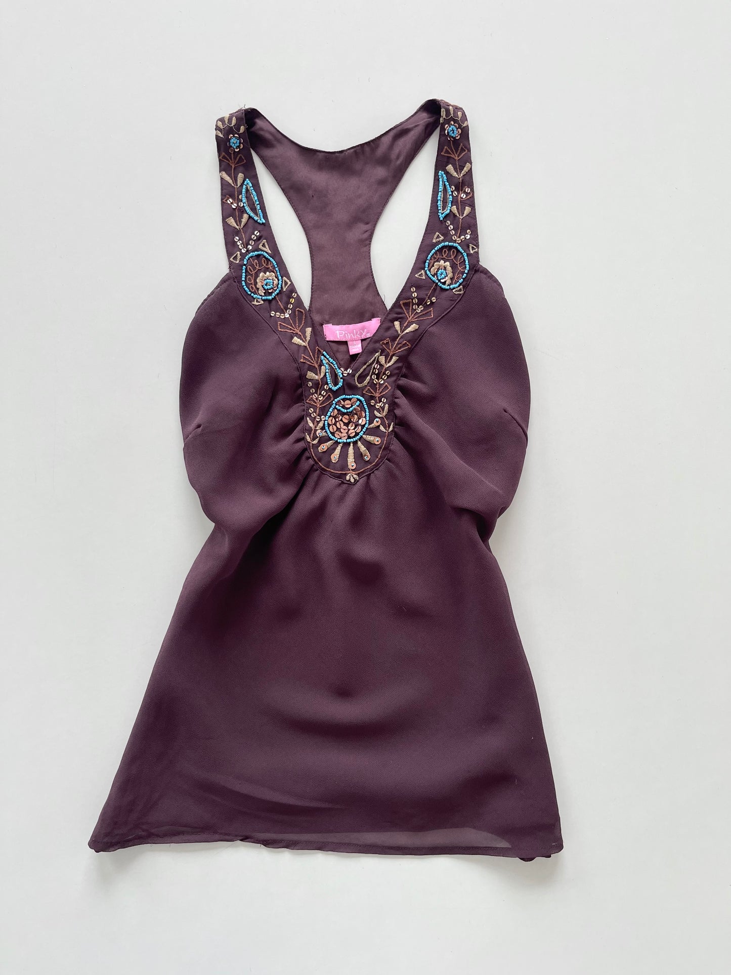 Pinky Embroidered Vintage Top-Bust 36