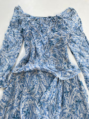 Eyelet Embroidered Chiffon Dress-Bust 34