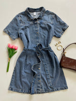 Load image into Gallery viewer, Anko Denim Belted Dress-Bust 48
