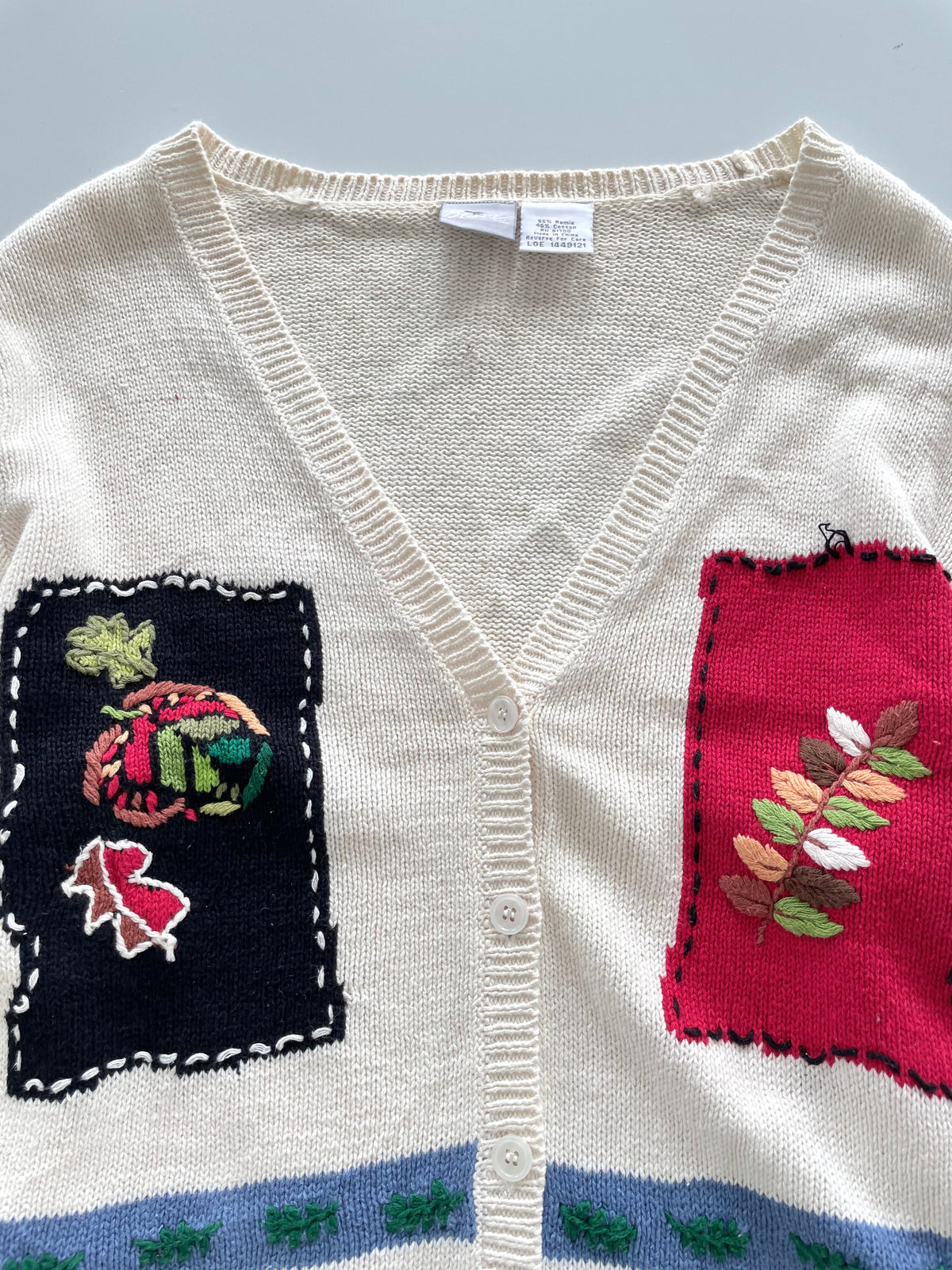 Blair Embroidered Cardigan Sweater-Bust 46