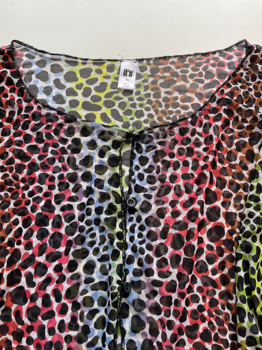 Multicolour Sheer Top-Bust 46 to 50
