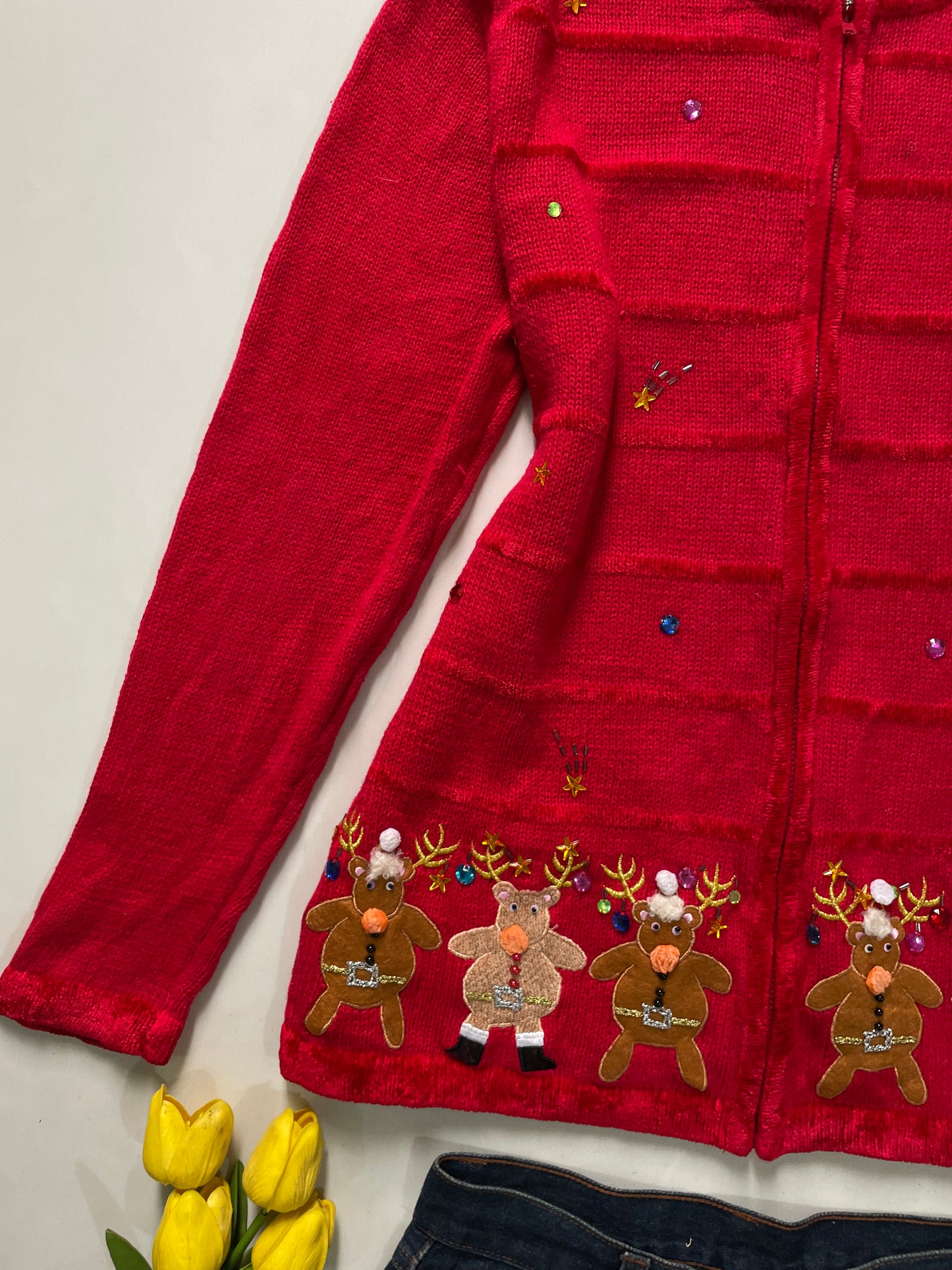 The Quacker Factory Christmas Sweater-Bust 38