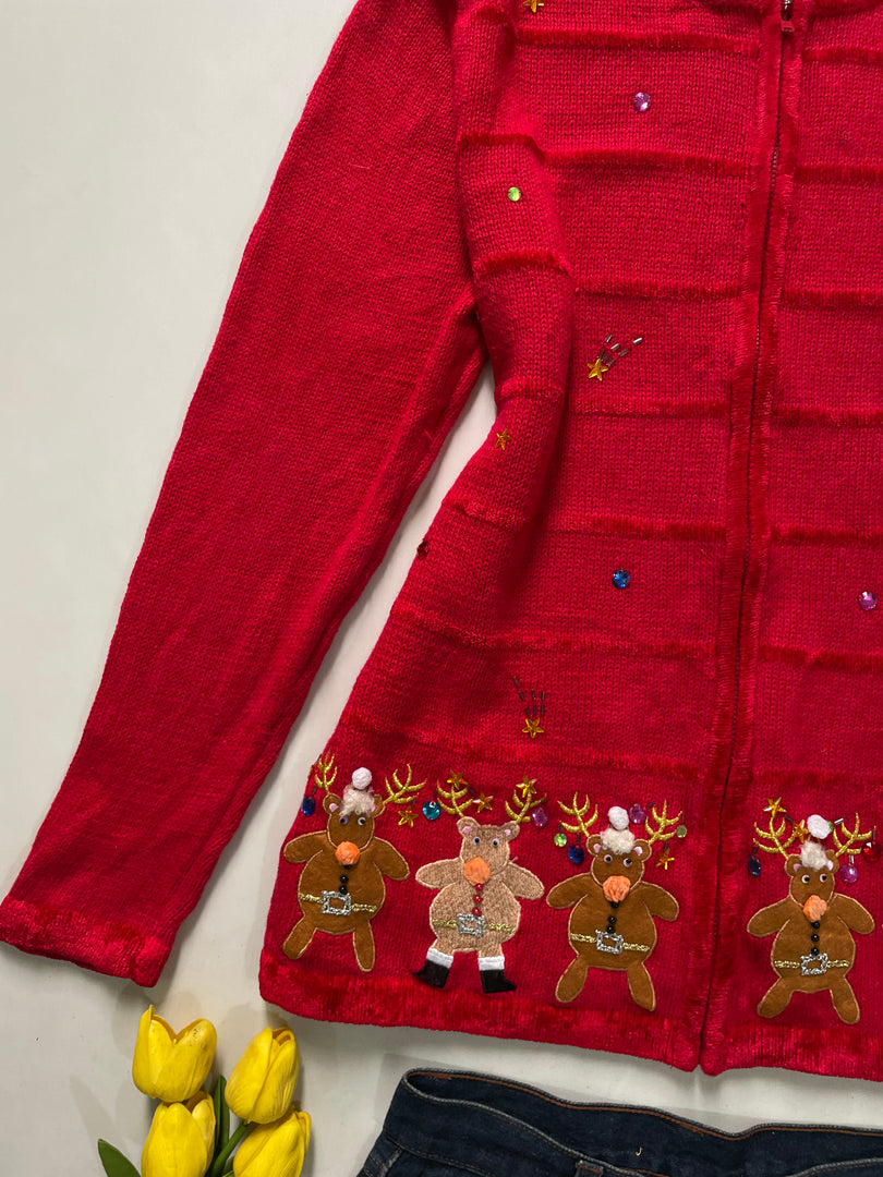 The Quacker Factory Christmas Sweater-Bust 38