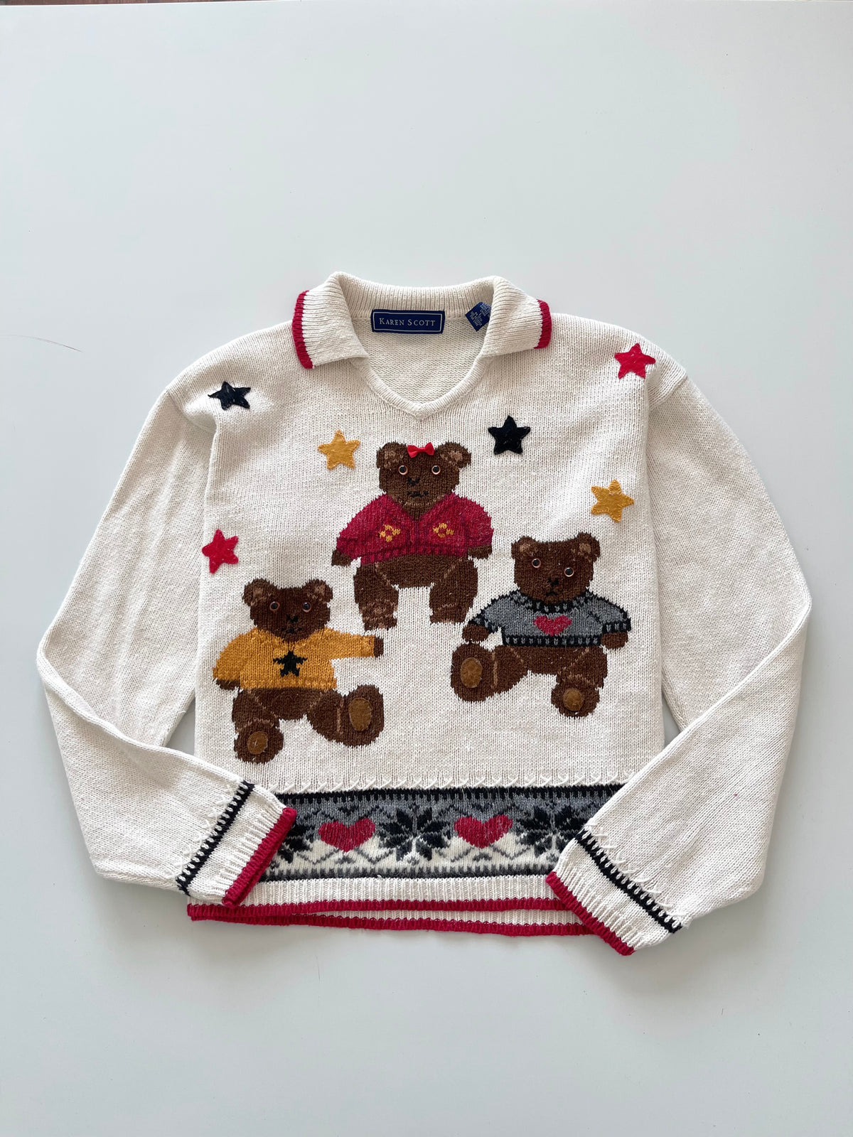 Karren Scott Christmas Embroidered Sweater-Bust 46