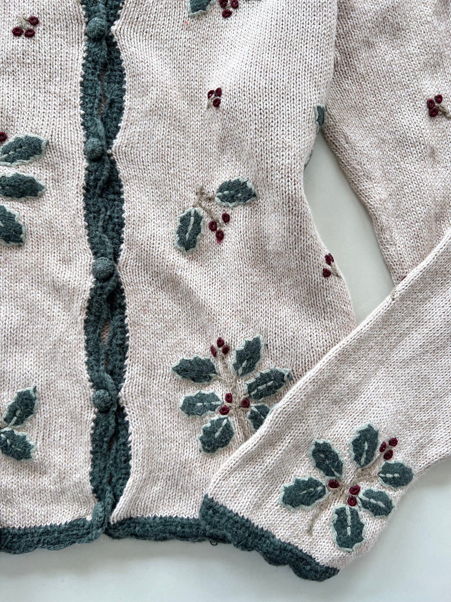 Christopher & Banks Vintage Hand Embroidered Sweater-Bust 42