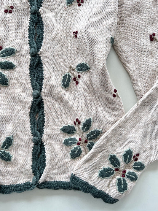 Christopher & Banks Vintage Hand Embroidered Sweater-Bust 42