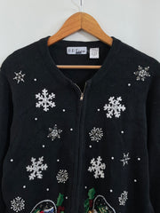 Embroidered Christmas Sweater-Bust 44