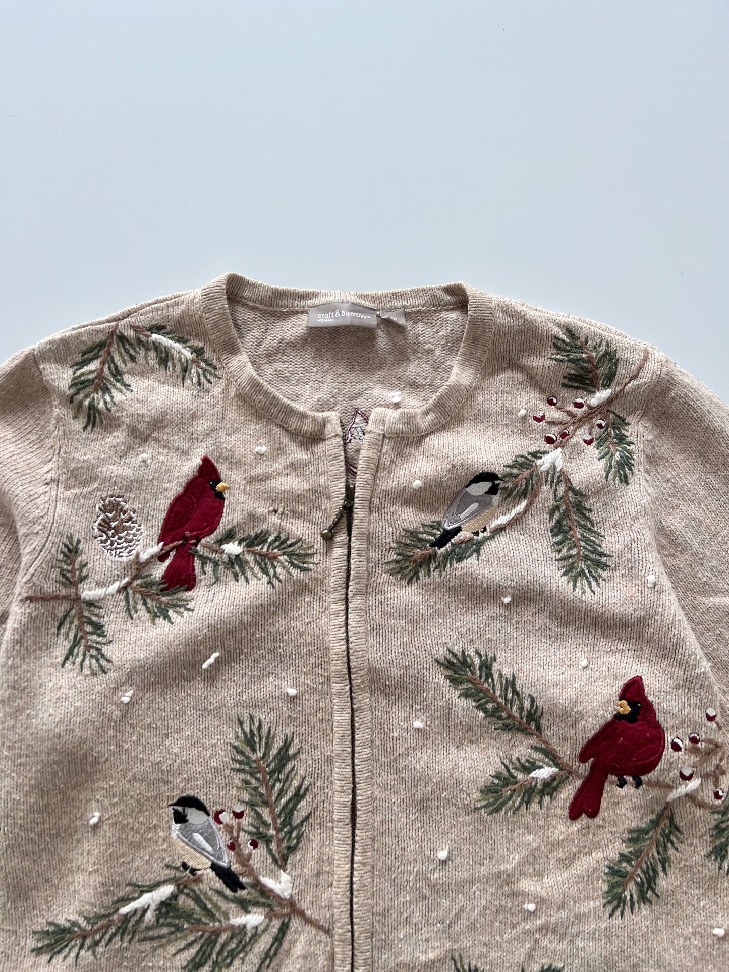 Croft&Barrow Embroidered Zipper -Bust 48