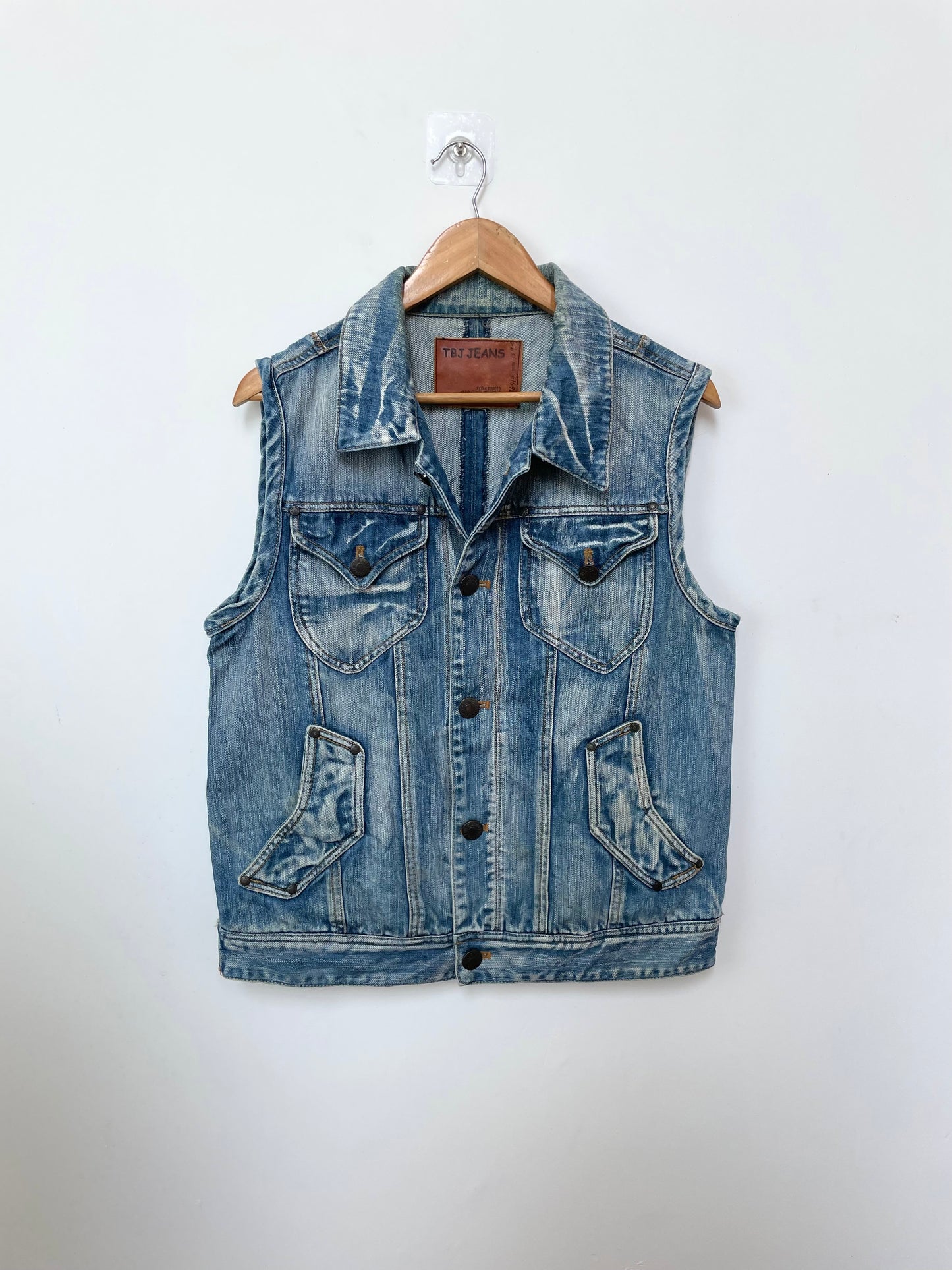Tbj Jeans Denim Vest-Bust 40
