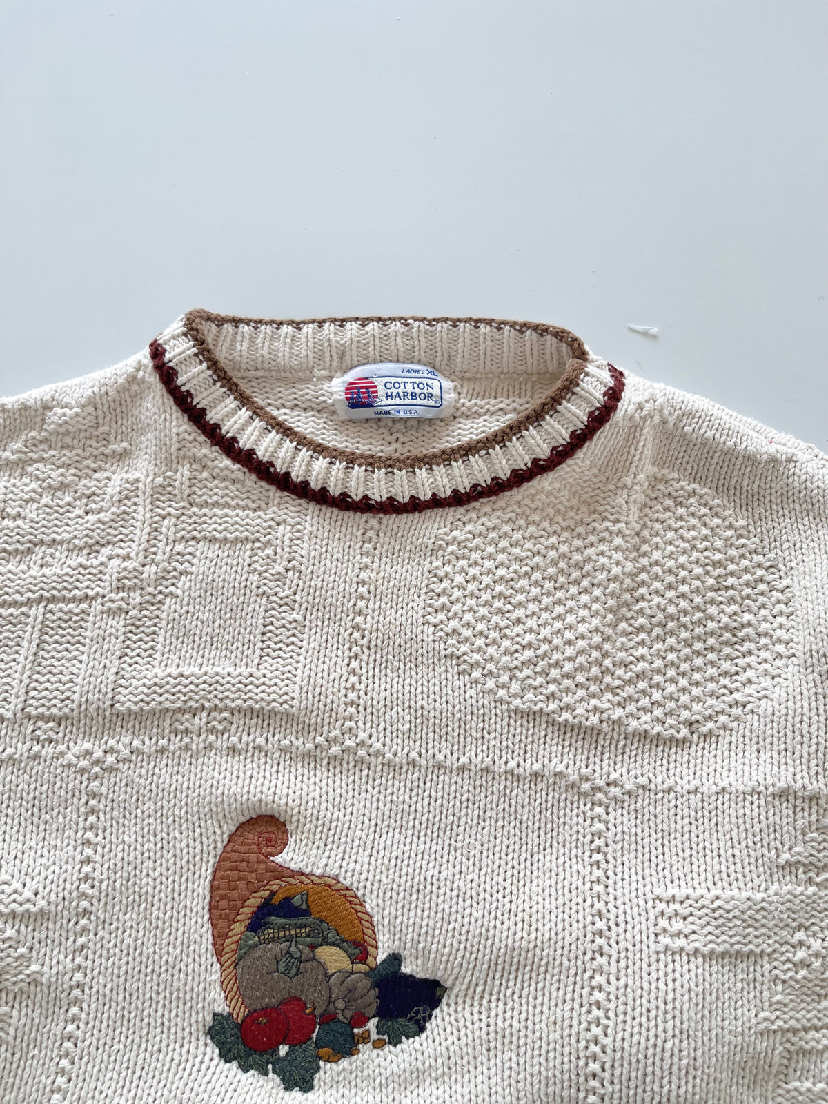Cotton Harbor Embroidered Sweater-Bust 54