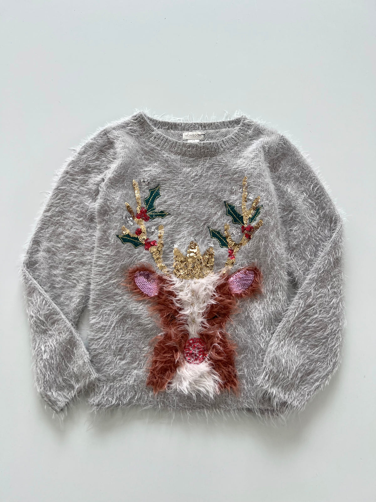 Monsoon Christmas Embroidered Sweater-Bust 32