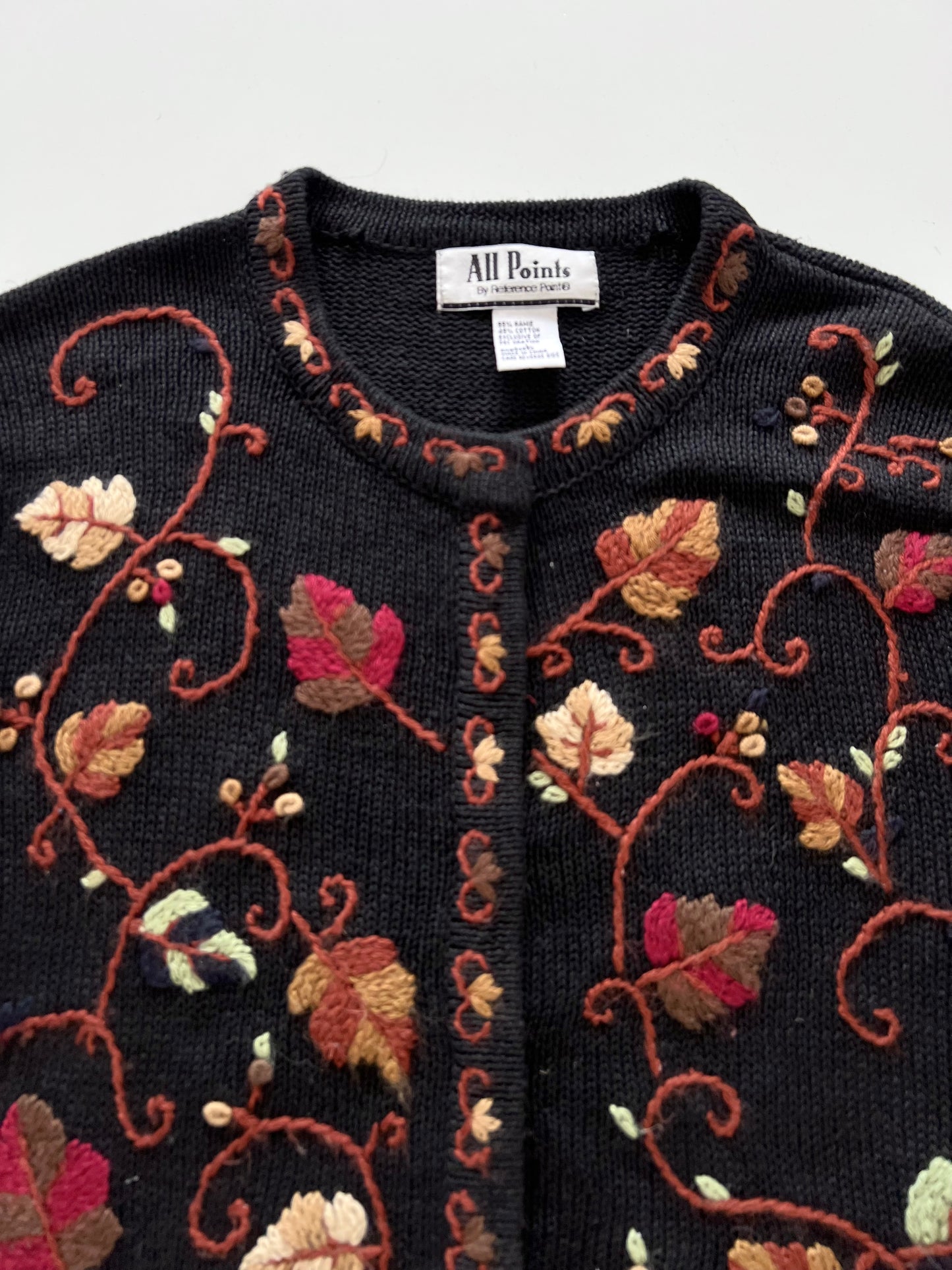 All Points Embroidered Sweater-Bust 48