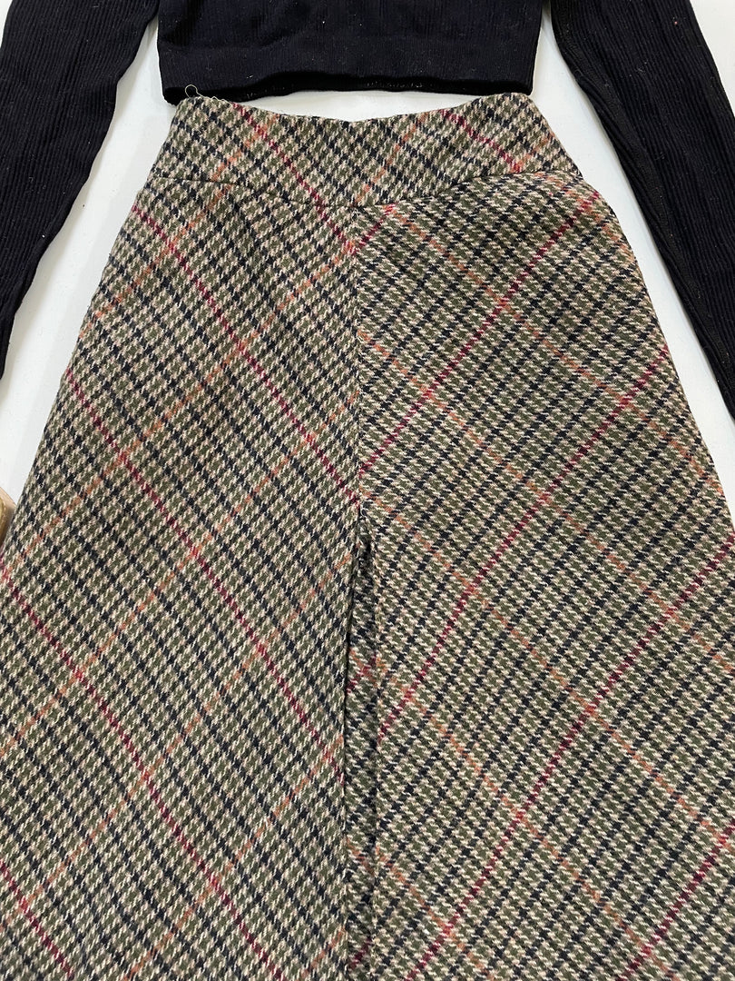 Broom Vintage Warm Tweed Skirt-Waist 26