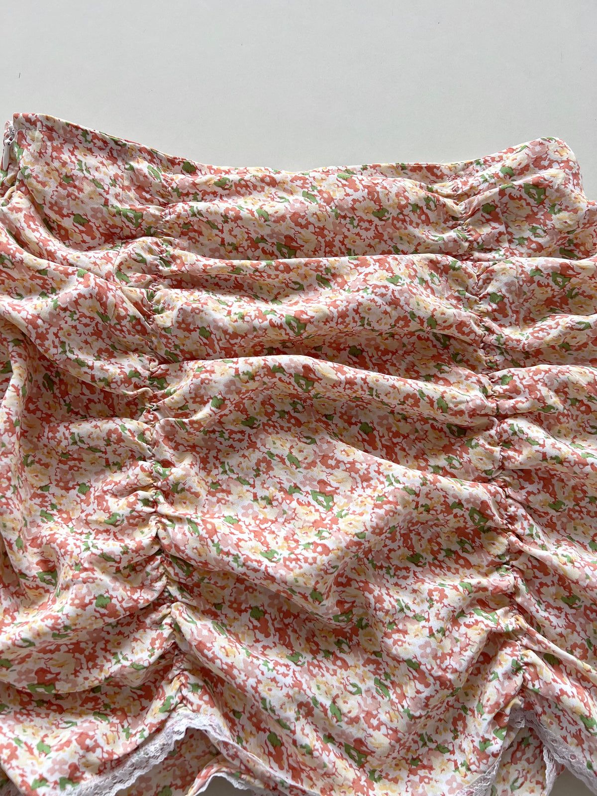 Floral Ruched Skirt-Waist 28