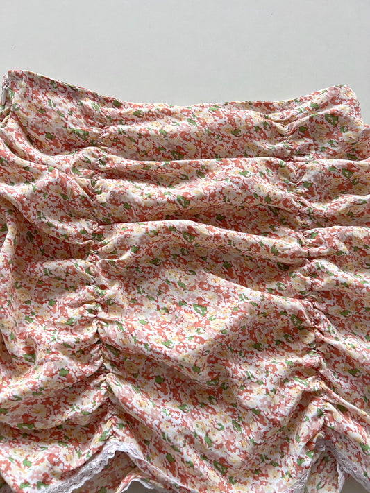 Floral Ruched Skirt-Waist 28