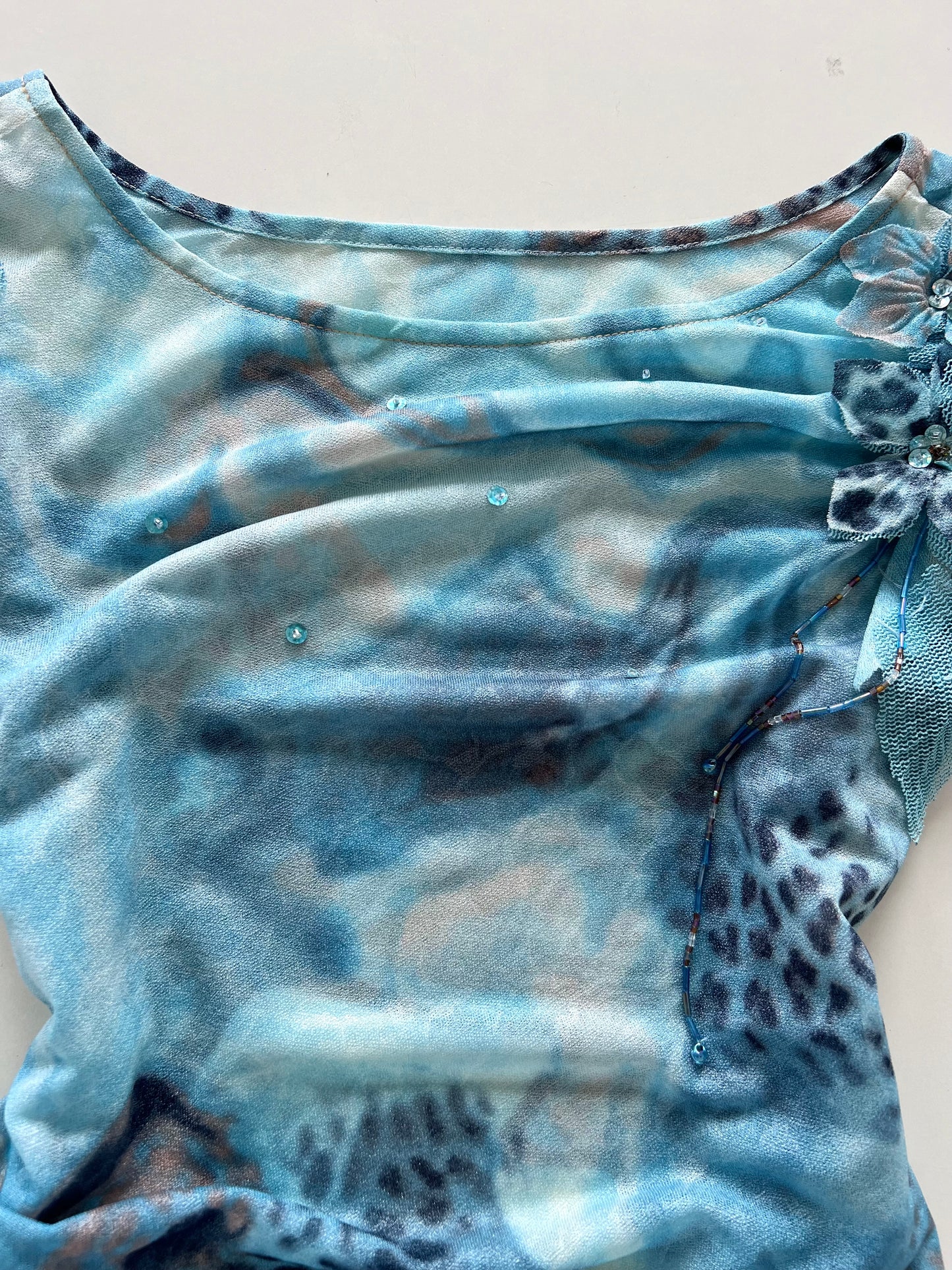 Y2k Sheer Top-Bust 34
