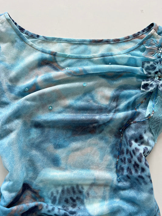 Y2k Sheer Top-Bust 34