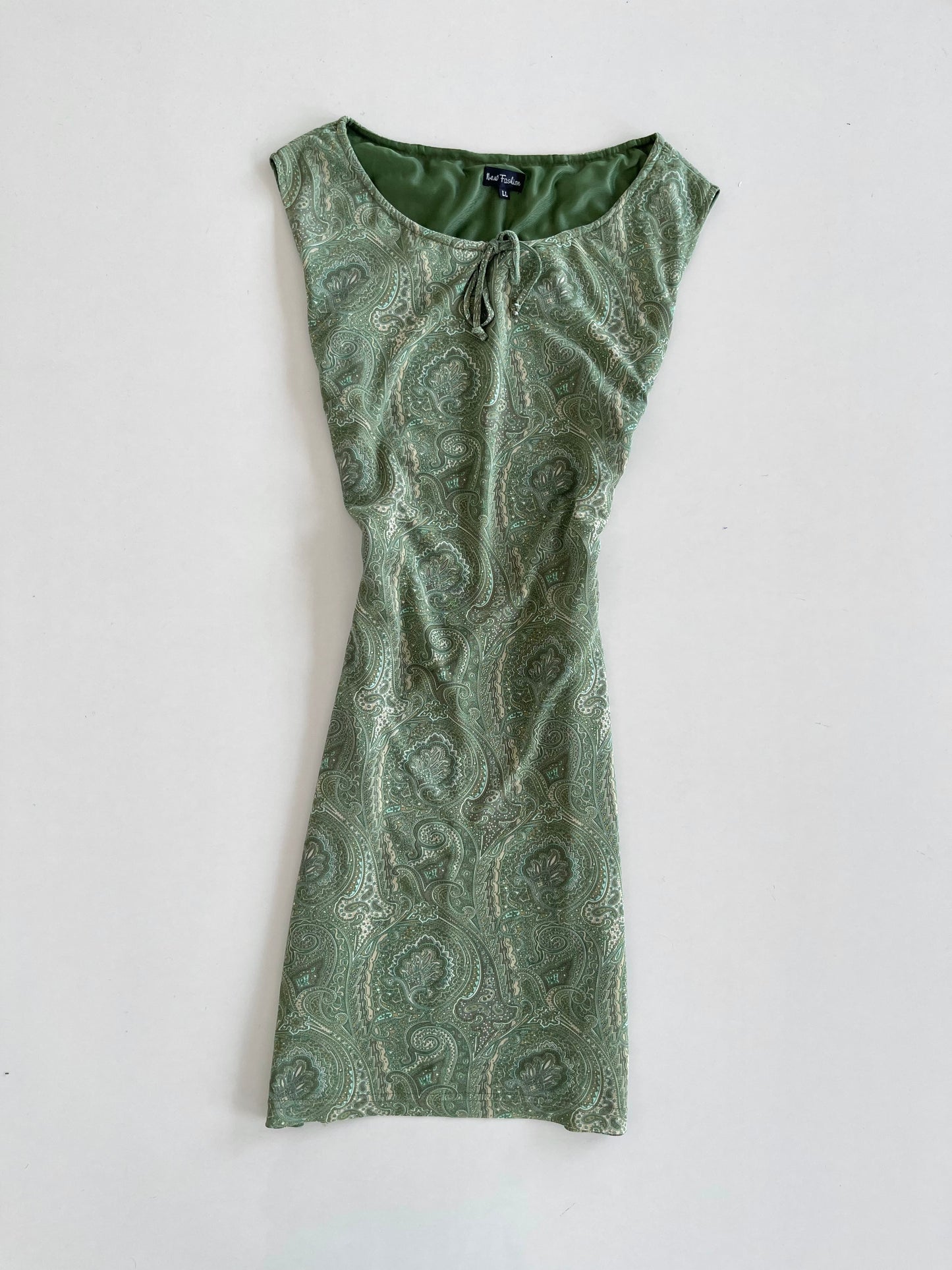 Paisley Green Dress-Bust 42