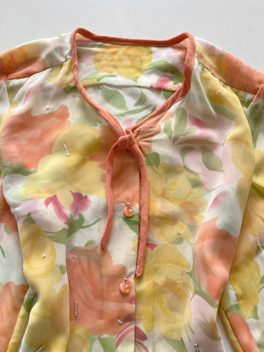 Pastel Y2k Sheer Top-Bust 40