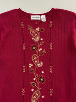 Load image into Gallery viewer, Alfred Dunner Embroidered Sweater Vest-Bust 44