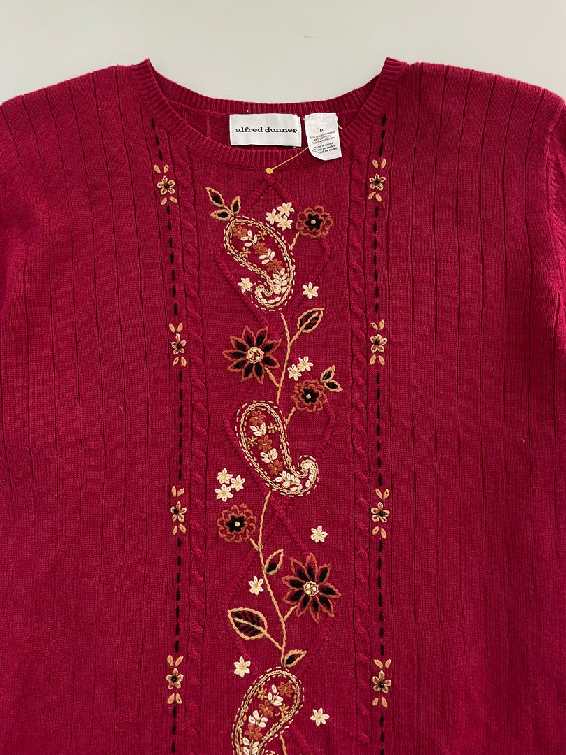 Alfred Dunner Embroidered Sweater Vest-Bust 44