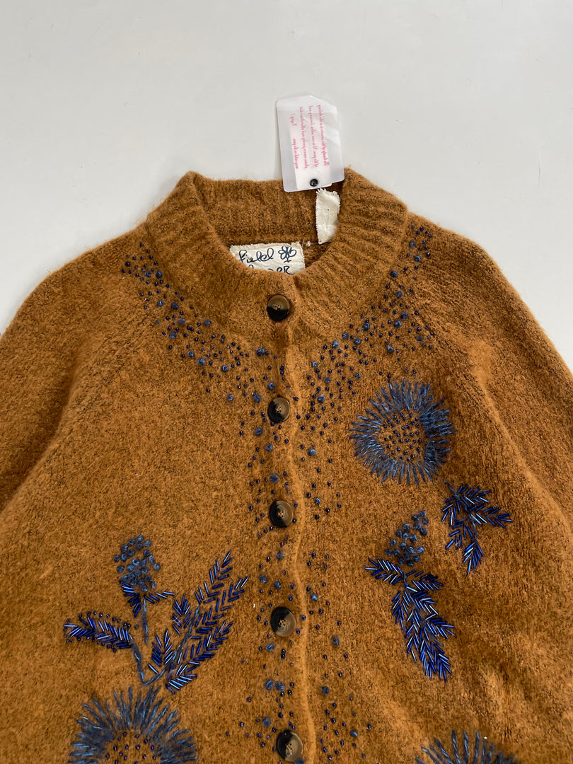 Field Flower Embroidered Cardigan- Bust 34 to 40