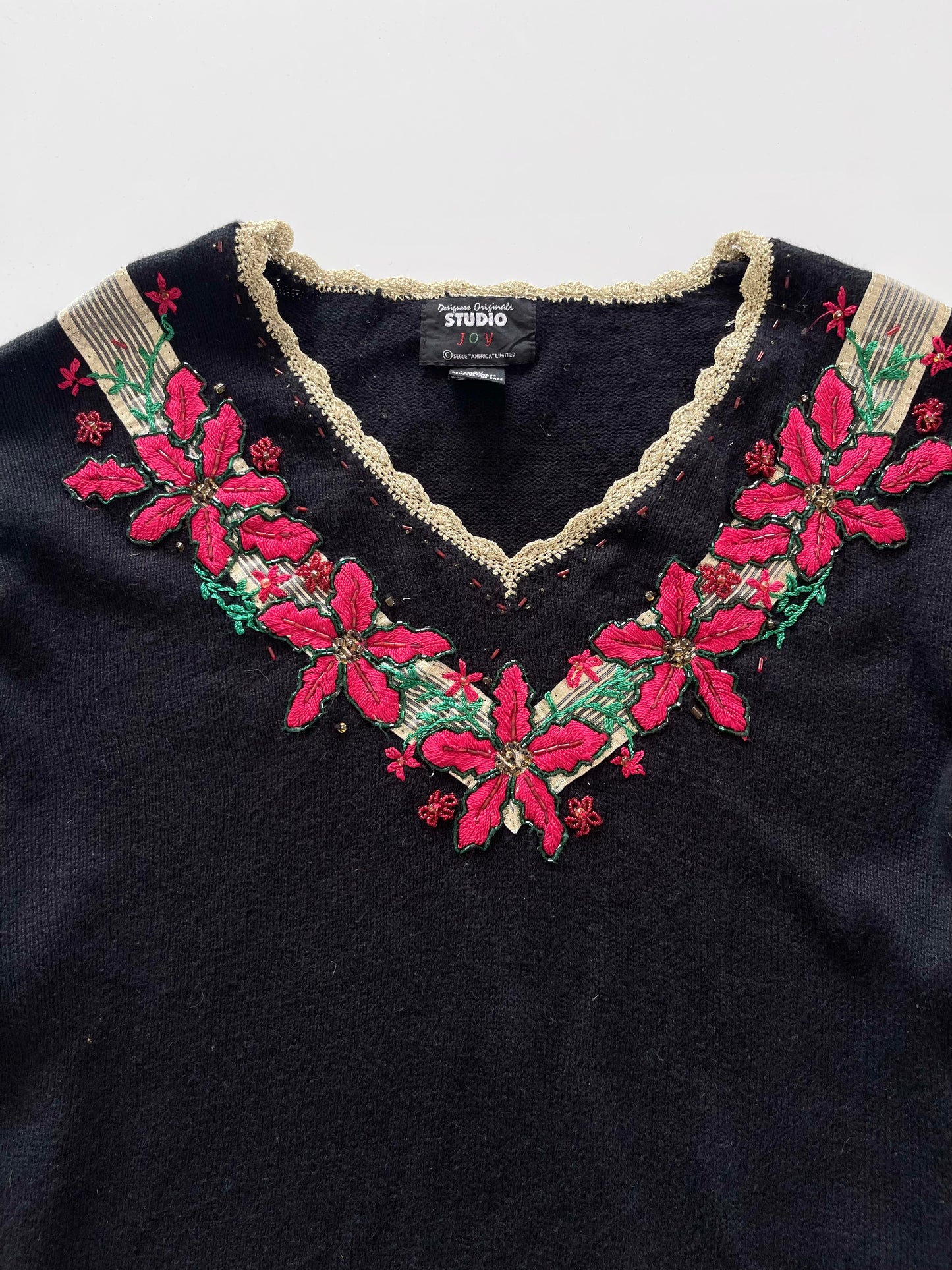 Studio Joy Embroidered Vintage Sweater-Bust 58