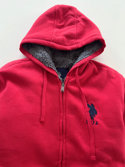 US Polo Thick Hooded Vintage Zipper-Bust 50