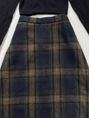 Vintage Warm Tweed Skirt-Waist 26