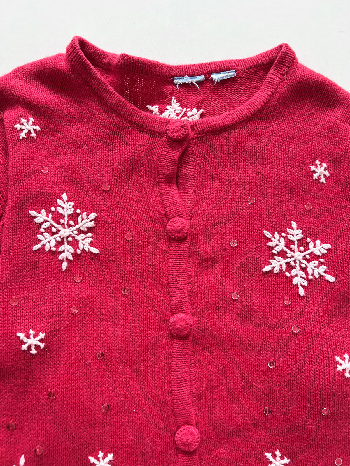 Embroidered Christmas Cardigan Sweater-Bust 48