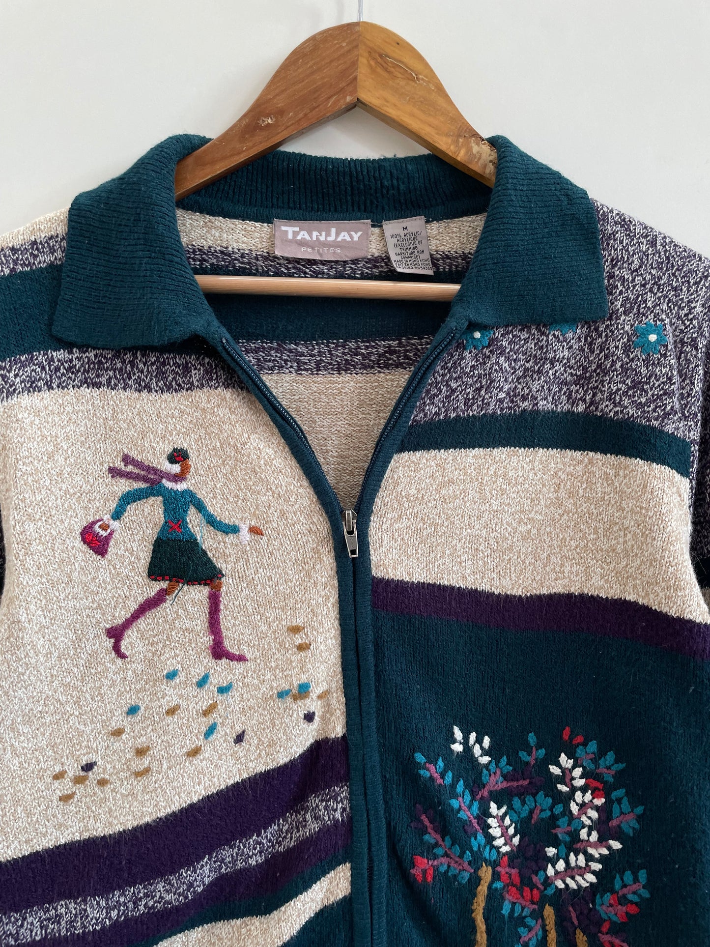 Tanjay Embroidered Vintage Sweater-Bust 44