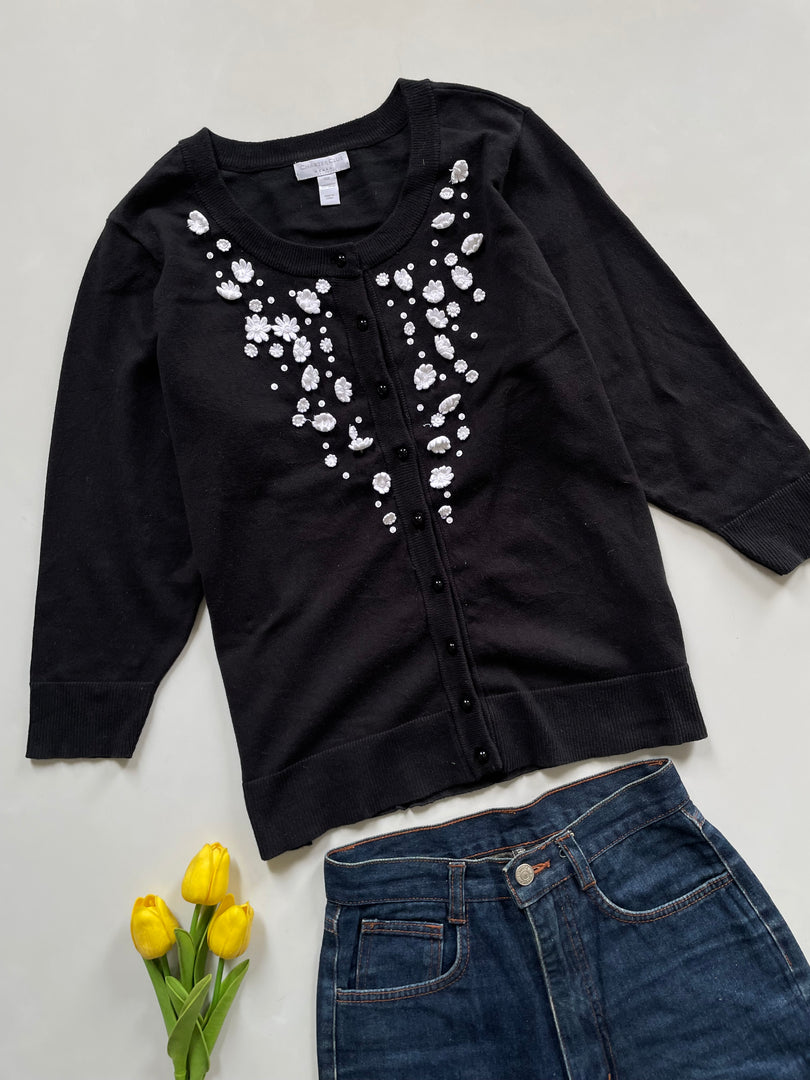 Charter Club Embroidered Sweater-Bust 44