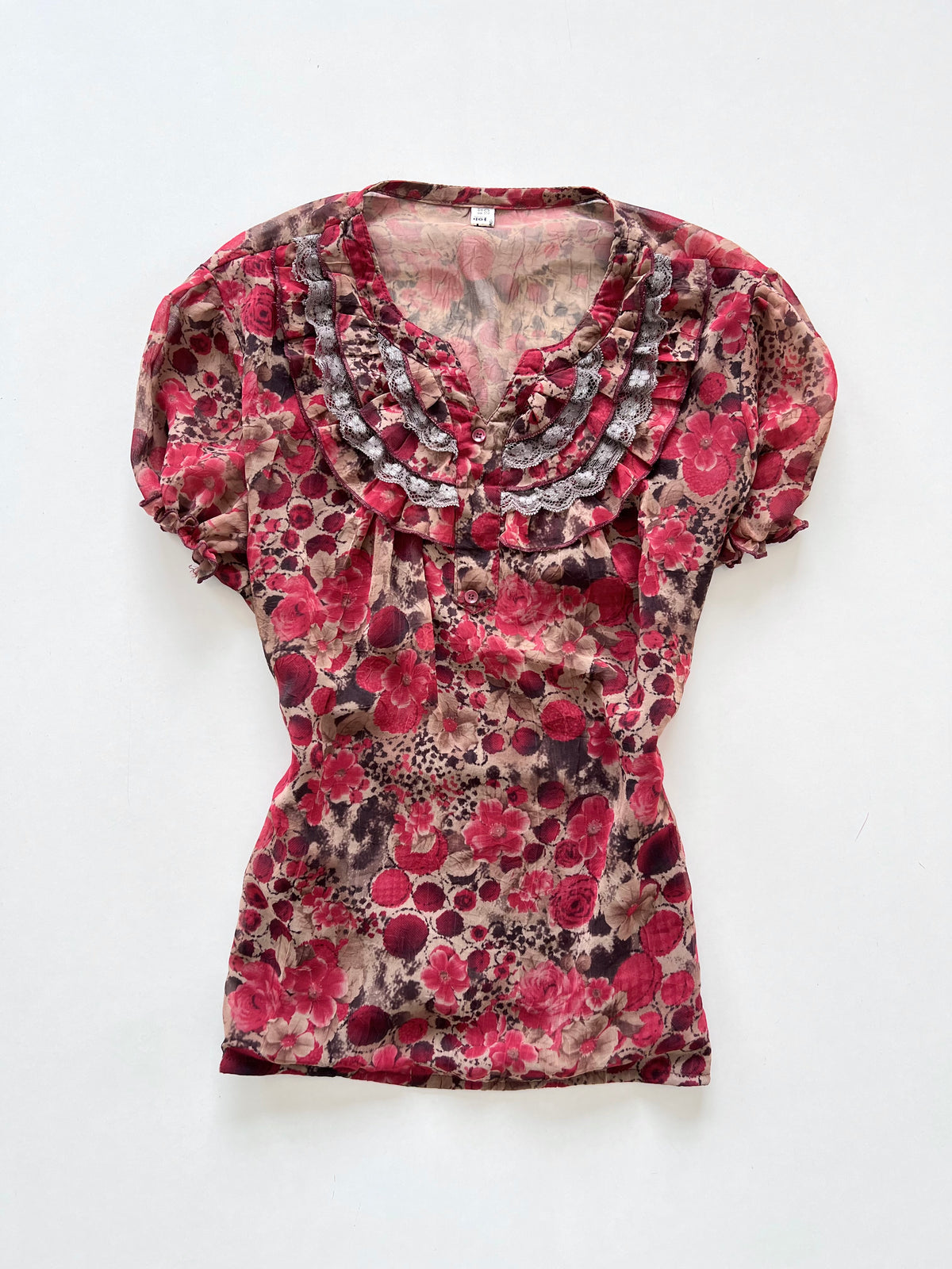 Vintage Sheer Back Top-Bust 46