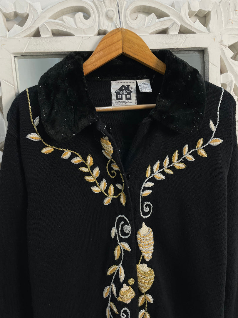 Storybook Knits Embroidered Sweater-Bust 44