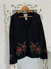 Embroidered Vintage Sweater-Bust 44