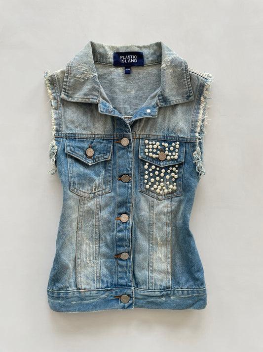 Plastic Island Denim Top-Bust 30