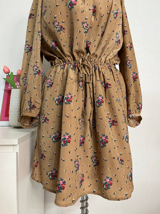 SAND FLORAL DRESS - BUST  36
