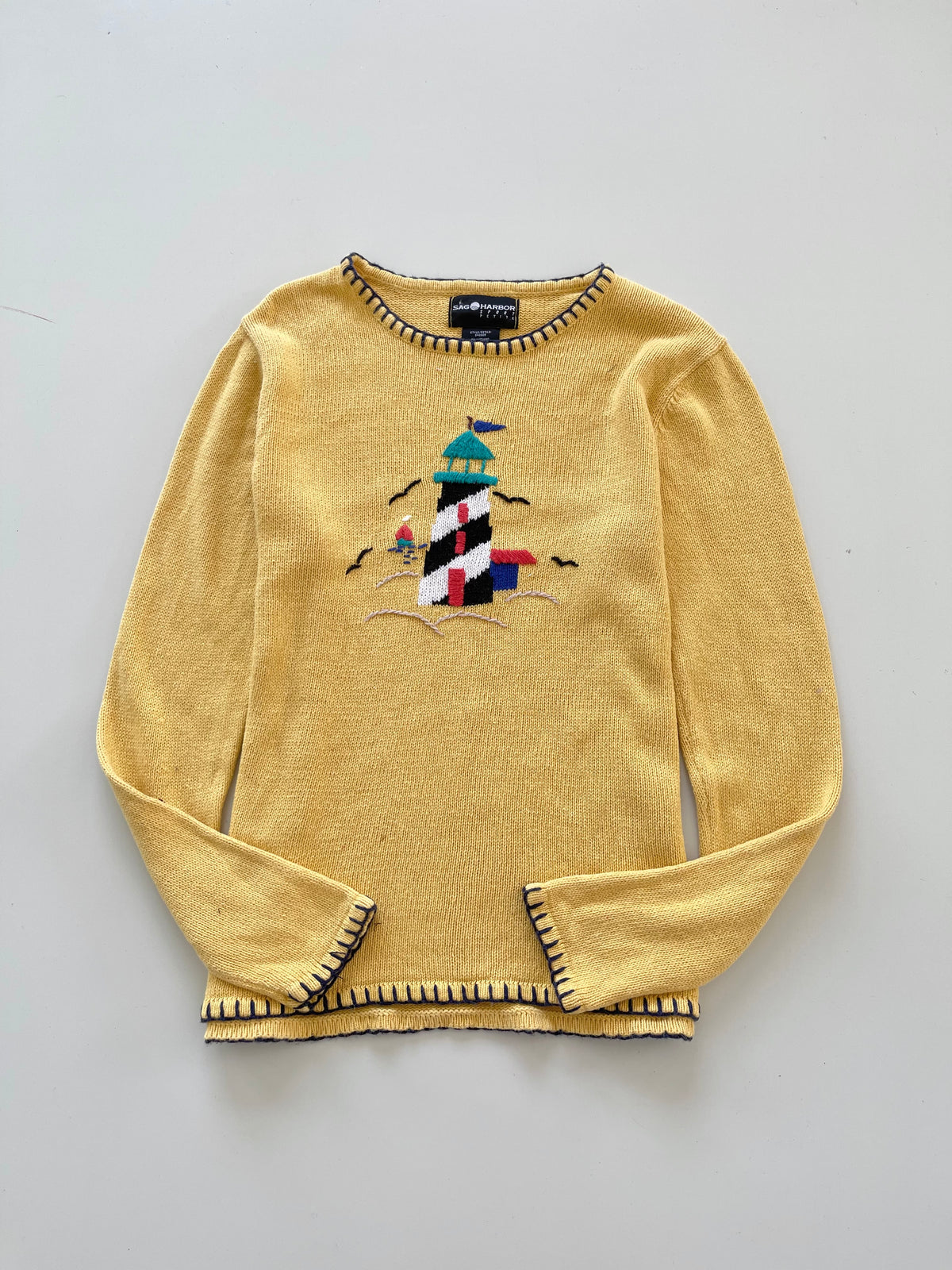 Sag Harbor Embroidered Sweater-Bust 40