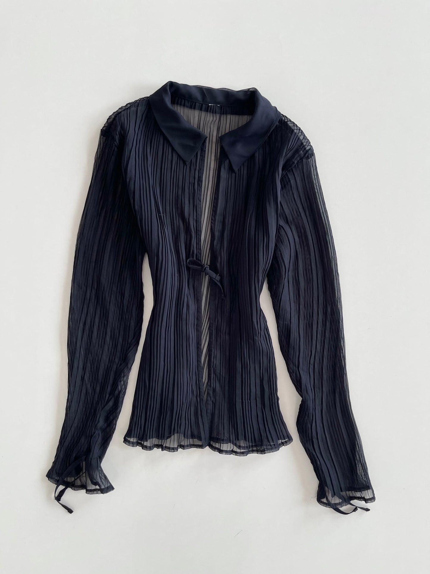 Pleated Sheer Top-Bust 38 to 40