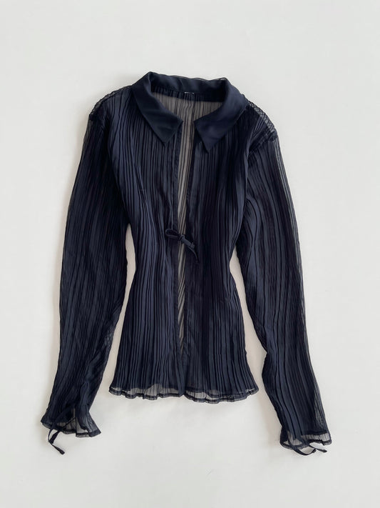 Pleated Sheer Top-Bust 38 to 40