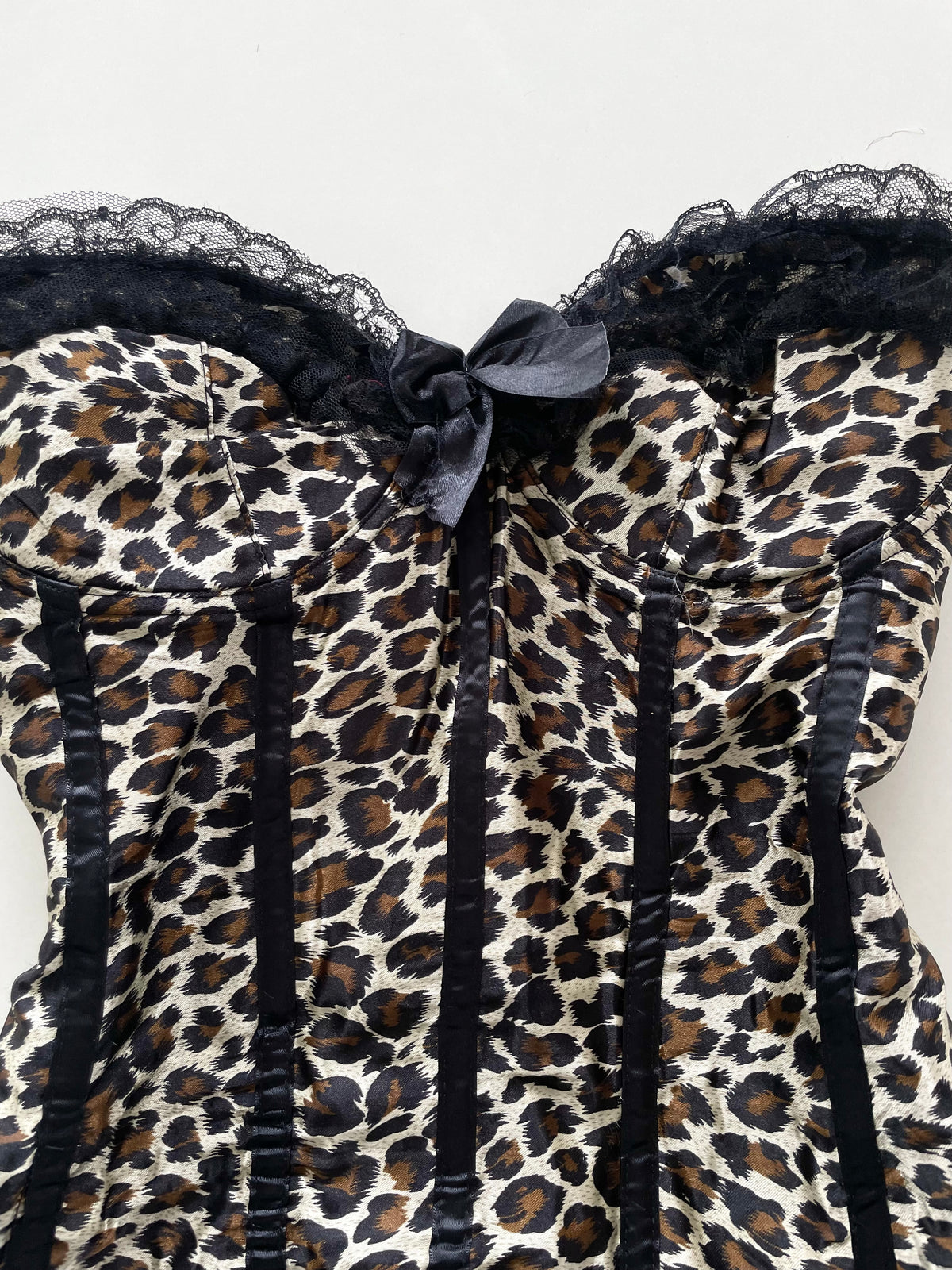 Animal Print Lace Corset Top-Bust 38 to 40