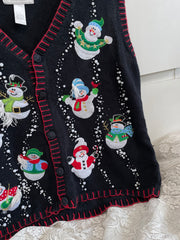 Vintage Christmas Sweater Vest-Bust 42