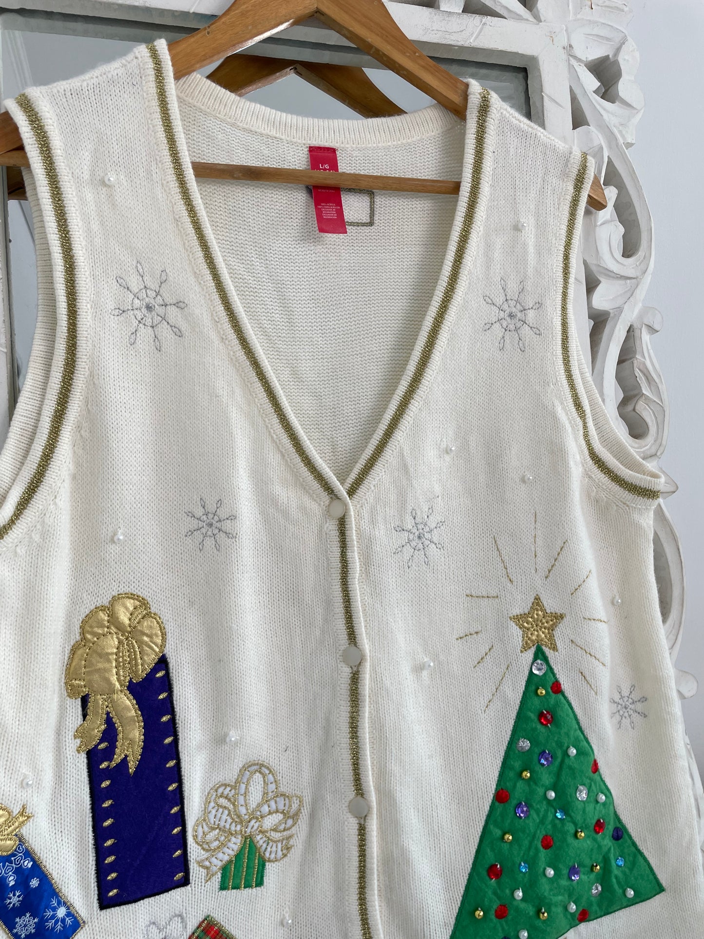 Christmas Sweater Vest-Bust 40